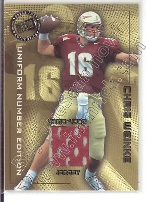 Chris Weinke Rc Rookie Draft Gu Jersey Patch Fsu Seminoles Noles College 2C #/25 • $16.39