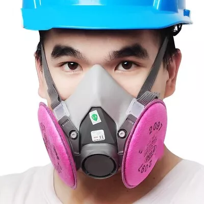 KOUKANG  6200+2097 Gas Mask Suit Respirator Painting Spraying Face Size M • $20.89