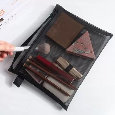 Large Capacity Mesh Cosmetic Bag Zipper Bag Storage Toiletry Bag  Outdoor • £1.62