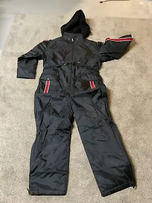 GUIDE GEAR Men’s Insulated  Snowmobile  Ski Suit  W Belt Large Black Size L • $59.99