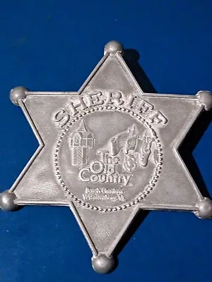$35 • Buy Vintage The Old Country Busch Gardens Williamsburg, Va. Sheriff's Badge 70s-80s