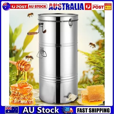 Manual Honey Extractor 2 Frame Stainless Steel Honey Bee Spinner Crank Equipment • $133