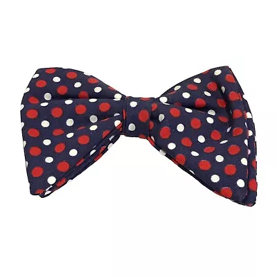 Vintage Royal Brand Rust Resistant Clip-On Bow Tie Polka Dot Blue Red • $16.50