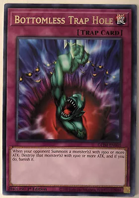 Yugioh Genesis Impact GEIM-EN045 Bottomless Trap Hole Rare NM/M • $1.99