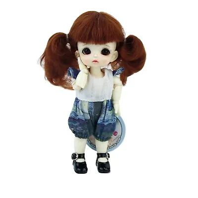 1/8 BJD Wigs Mohair Doll Hair For OB11 Doll Wig 5-6'' Head Size Pigtails Hair • $12.99