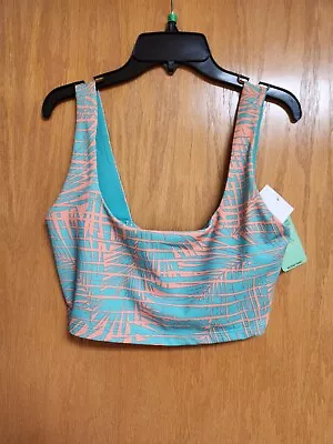 Tropical Pink & Green Print Sports Bra. NWT. Large. By Forever 21. Cute. • $16.90