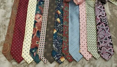 12P MENS NECK TIE LOT~paisley Striped Geometric Colorful Silk Polyester BBB • $7.06