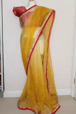 £24.99 • Buy Indian Saree Party Wear Bollywood Designer Pakistani Women Sari Readymade Blouse