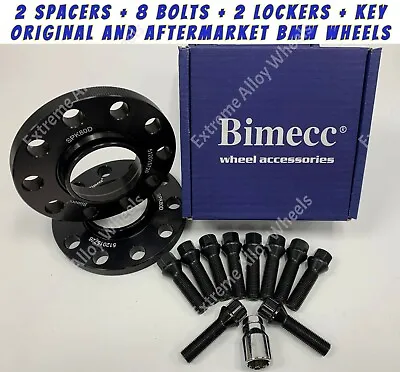 Black Alloy Wheel Spacers 15mm For Bmw 5x112 G20 G22 G80 G81 G82 G30 + Lockers • $112.05