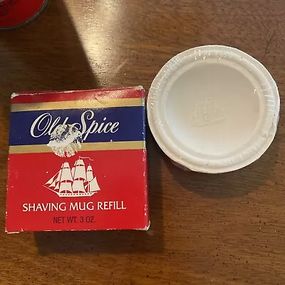 New Vintage Old Spice  Shaving Mug Refill 3 Oz Shaving Soap Box • $55