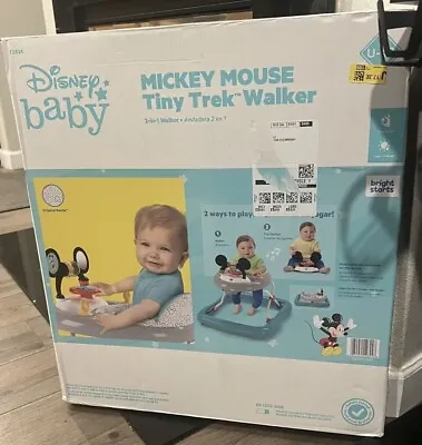 Bright Starts Disney Baby Mickey Mouse 2-in-1 Baby Activity Walker 6 Months & Up • $49.95