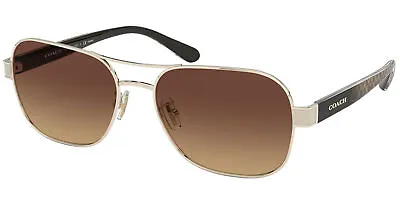 Coach Women's Polarized Light Gold-Tone Navigator Sunglasses - HC7116-9005T5-57 • $125.92