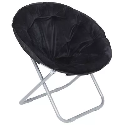 Moon Saucer Chair Seat Stool With Folding Metal Frame Living Room Bedroom • $38.58