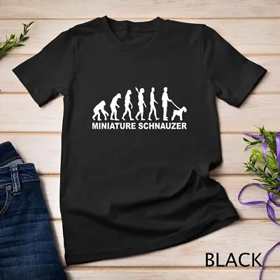 Miniature Schnauzer Evolution Unisex T-shirt • $16.99