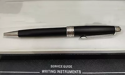 Luxury 163 Metal Series Matte Black + Silver Clip 0.7mm Nib Ballpoint Pen • $24.43