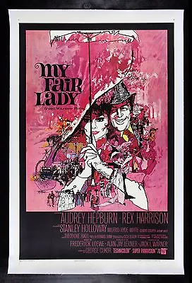 MY FAIR LADY * CineMasterpieces 1964 ORIGINAL MOVIE POSTER AUDREY HEPBURN • $1195