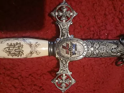 Knights Templar Masonic Sword W/Scabbard  • $128
