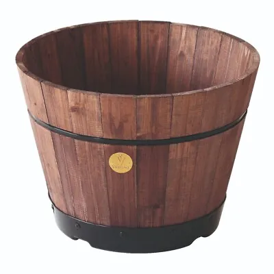 Medium Barrel Garden Planter -  VegTrug Medium Build A Barrel Brown • $43.50