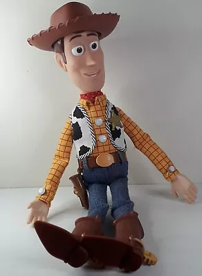 Disney Pixar Sheriff Woody Toy Story Pull String Talking Doll 16.5 Hat Thinkway • £49