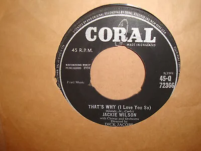 £3.99 • Buy Jackie Wilson,  Thats Why I Love You So,  Coral Records 1958
