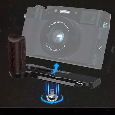 For Fuji Fujifilm X100vi Wood Hand Grip L Holder Camera AL Alloy Base PlateoJsiD • $49.99