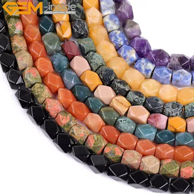 8-9x11-12mm Natural Gemstone Faceted Beads Of Cambay Beads Jewelry Making 15  • $9.01