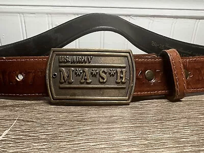 Vintage M.A.S.H. Belt Buckle 20th Century Fox LEE 4077th MASH Brass Size 24-26 • $175