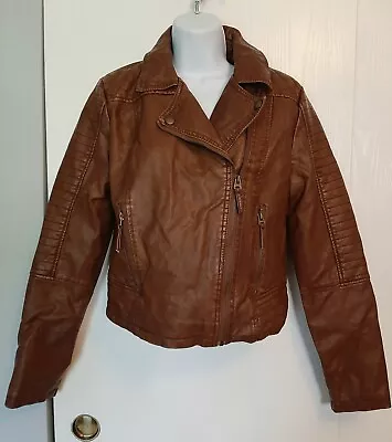 Rue 21 Moto Jacket Sz M Faux Leather • $12.99