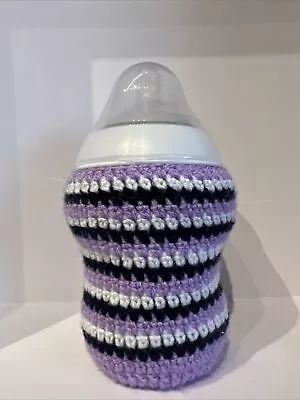 Hand Crochet Baby Bottle Cover For Tommy Tippee 260ml / 9oz Milk Bottle • £4.99