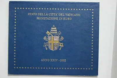 VATICAN Complete EURO SET 2002 8 Coins 2002 1 Cent - 2 Euro UNC (3351663/D2) • $595.15