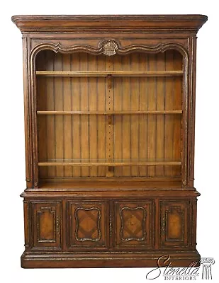 62106EC: MARGE CARSON Country French Distressed French Open Top Cupboard Hutch • $2595
