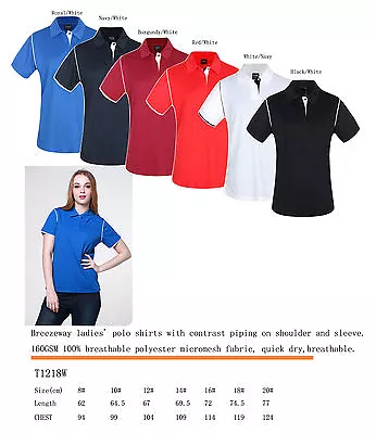 $5.95 • Buy Womens Polo Shirt,teamwear, Sports Shirt, Uniform