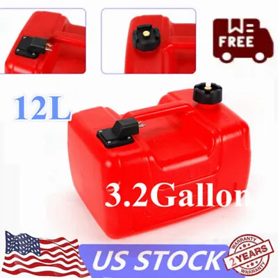 3 Gallon Portable Boat Fuel Tank Marine Outboard Fuel Tank W/ Male Connector US • $42.75
