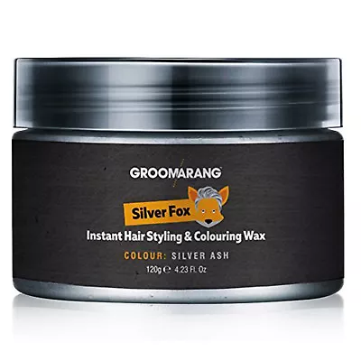 £7.95 • Buy Silver Fox Instant Hair Colour Styling Wax Natural Grey Wash Out Temporary Dye