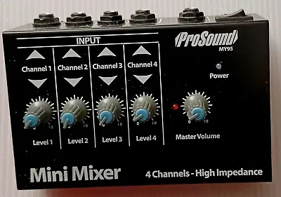 ProSound 4-Channel Micro Mono Mixer  PN: MY95 - (4 Channels  - High Impedence) • £24