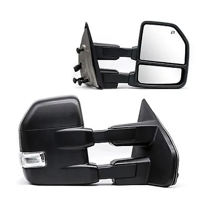 Tow Side Mirrors Power Heated Turn Signal Puddle Light For 2004-2014 Ford F150 • $128.95