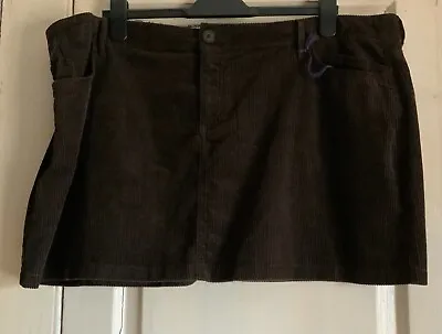 New Marks And Spencer Indigo Collection Corduroy Ladies Mini Skirt Size 24 • £6.95