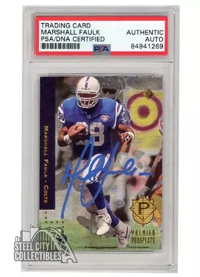 Marshall Faulk 1994 Upper Deck SP Autograph Rookie Card #3 PSA/DNA (Light Blue) • $116.96