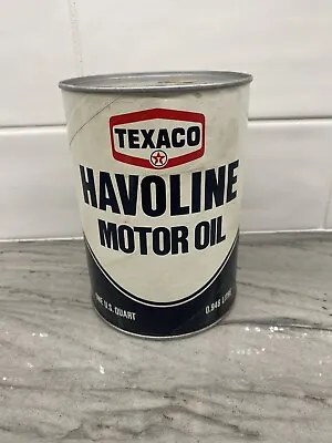 Vintage Texaco Havoline Motor Oil 1qt Can - 85620 • £23.35