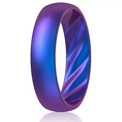 ThunderFit Women's Silicone Wedding Ring - Rubber Wedding Band 6mm Width (1 Pk) • $10.99