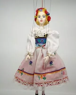 Marionette Girl In National Costume - Handmade Original Puppet • £142.80