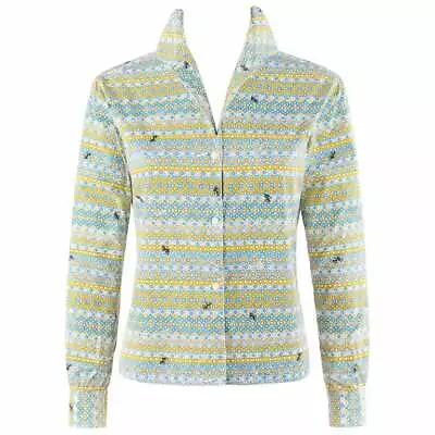 EMILIO PUCCI C.1950's  Pantera  Geometric Medieval Print Button-Down Shirt Top  • $2331.83