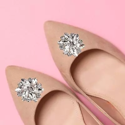 £7.52 • Buy 2Pcs Rhinestone Shoe  Jewelry Crystal Shoe Buckle Wedding Dress Diamond