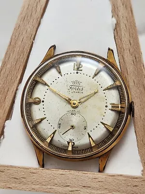 Vintage 1940 's Fortis Dial Dogma Movement & Case Watch • $29.99