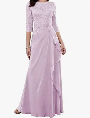 Make You Pretty More Lavender Lace Long  Mother Of The Bride   Dress Size 12 • $60.99