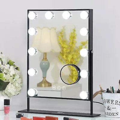 Fenchilin Lighted Hollywood Makeup Mirror Vanity 12 LED Bulbs In 3 Colors • $25