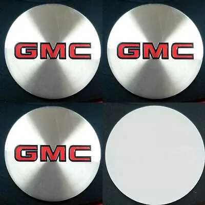 4 Wheel Center Cap Logo Sticker Decal Emblem SLIVER 3.5  88mm GMC 1500 2500 3500 • $19.99