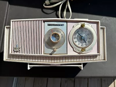 Vintage Motorola C19P Am Clock Radio Working Pink Rare AC • $49.95