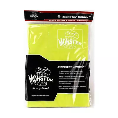 Monster Protec Monster Bind  Monster Binder - 9 Pocket Pages Matte Yellow New • $24.99