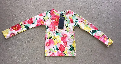 £30 • Buy Polo Ralph Lauren Floral UV50+ Protection Swimming Running Top T-shirt Rashguard